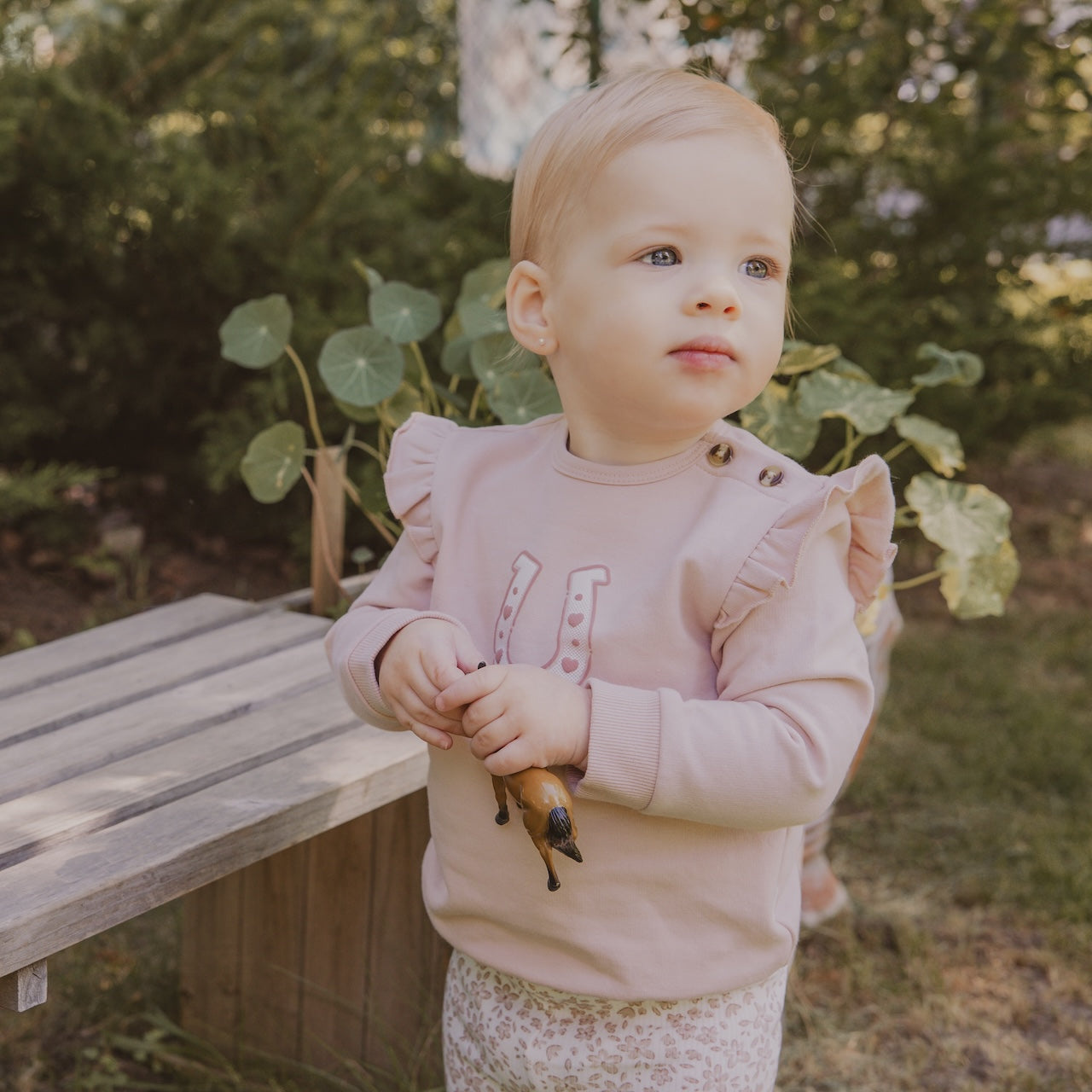 Petit Lem Ensemble legging avec fer cheval - Rose