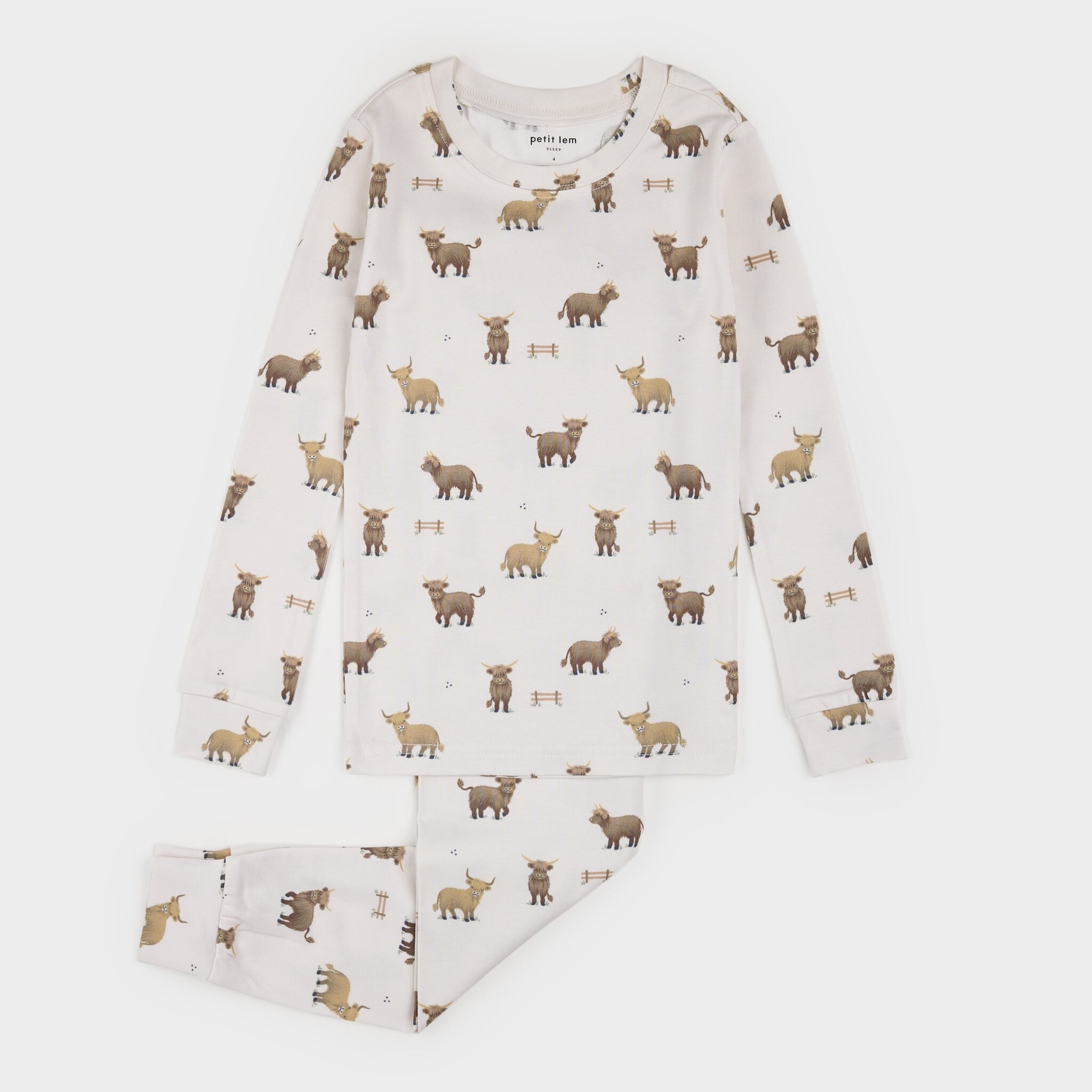 Petit Lem Ensemble pyjamas vache - Beige