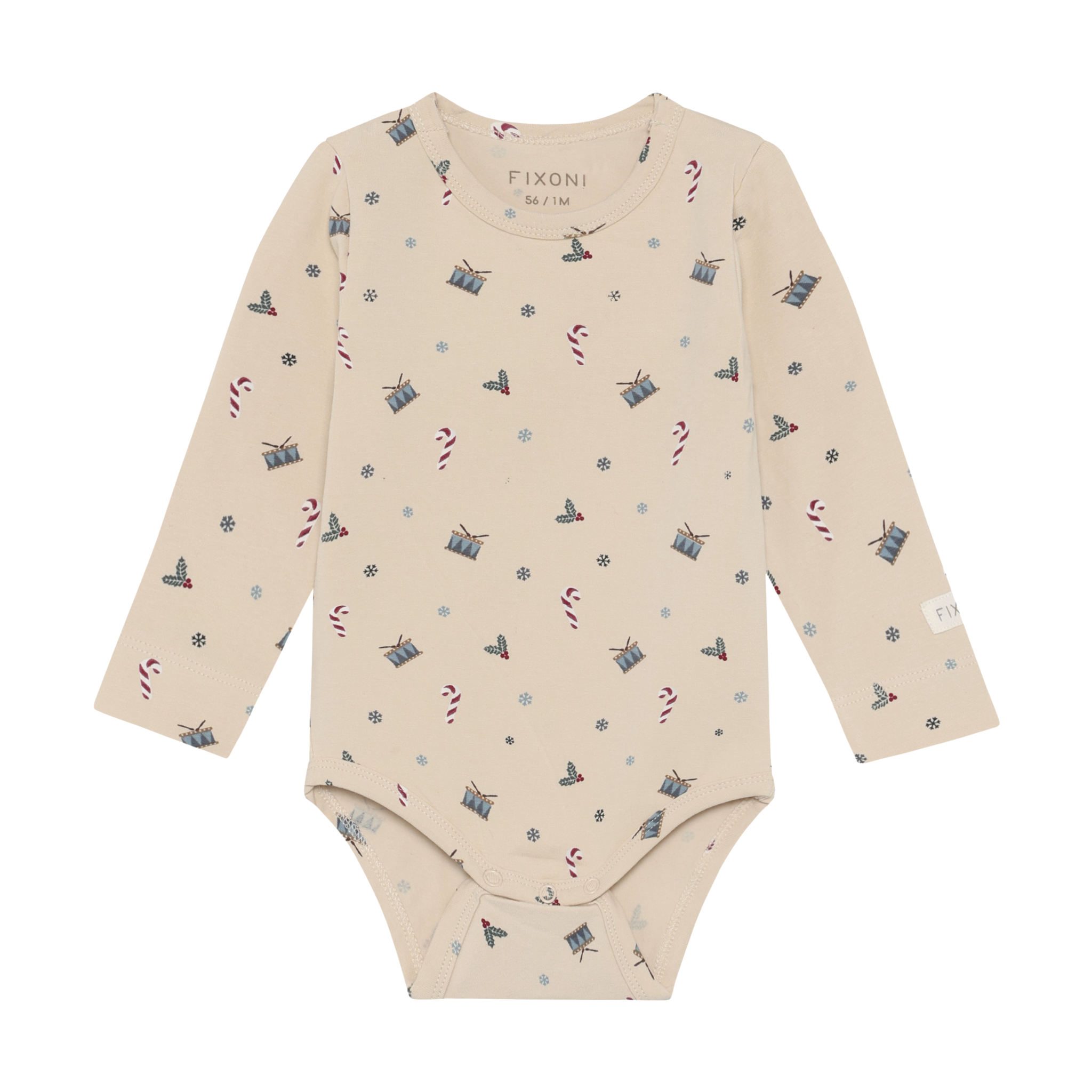 Fixoni Cache-couche motif hiver/noël - Dusty blue
