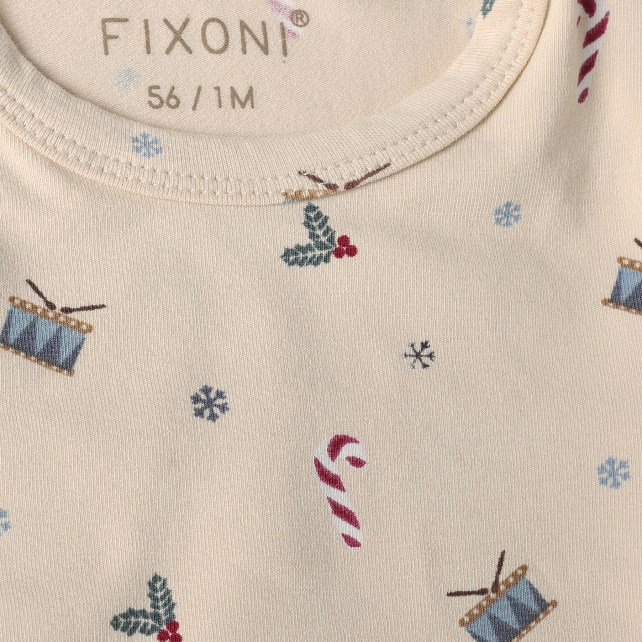 Fixoni Cache-couche motif hiver/noël - Dusty blue