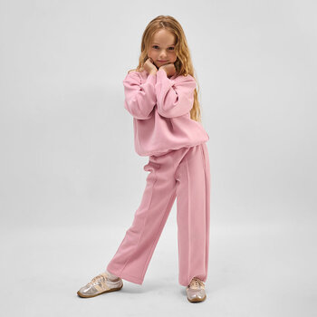 Miles the label Pantalon rose à coupe droite