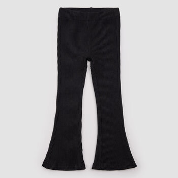 Miles the label Black Flared Rib Leggings