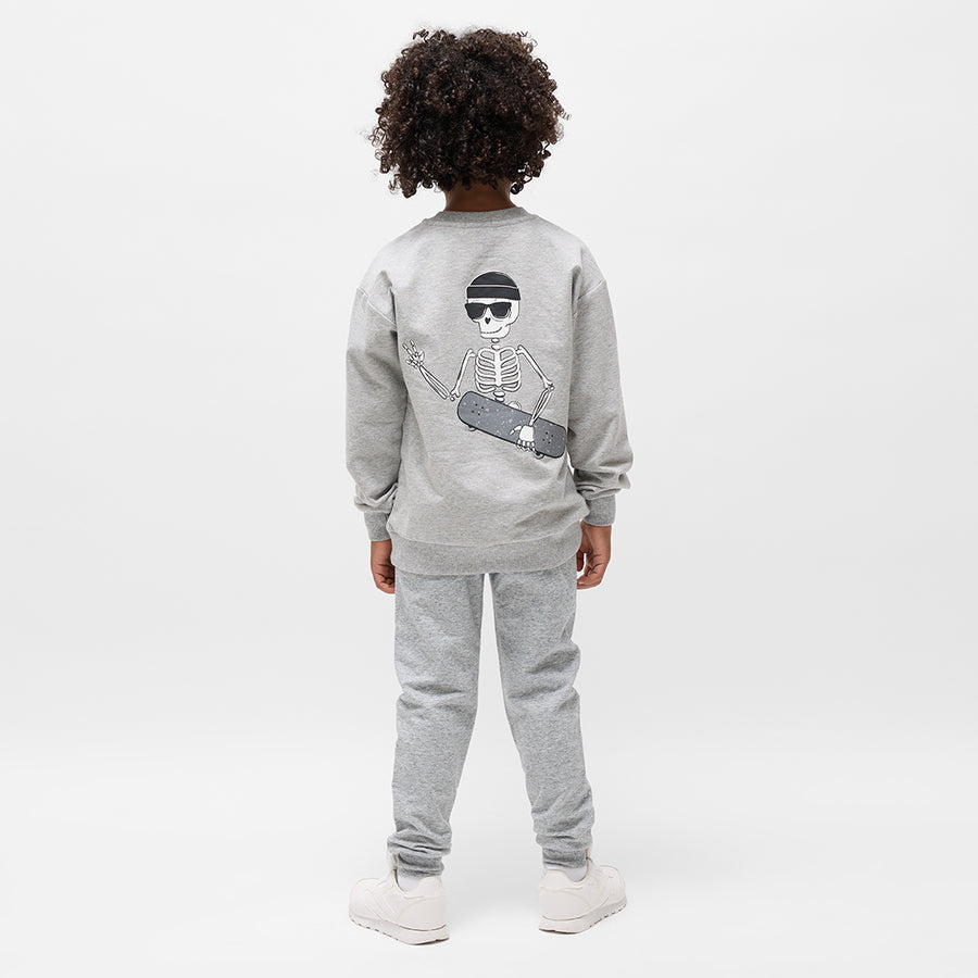 Miles the label Chandail gris chiné « Skeleton Crew » phosphorescent