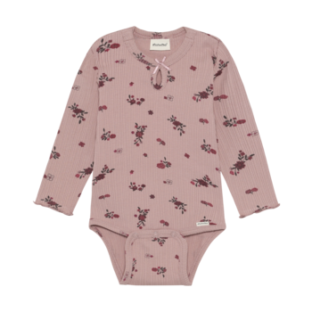 minymo Cache-couche côtelé imprimé de fleurs - Fawn