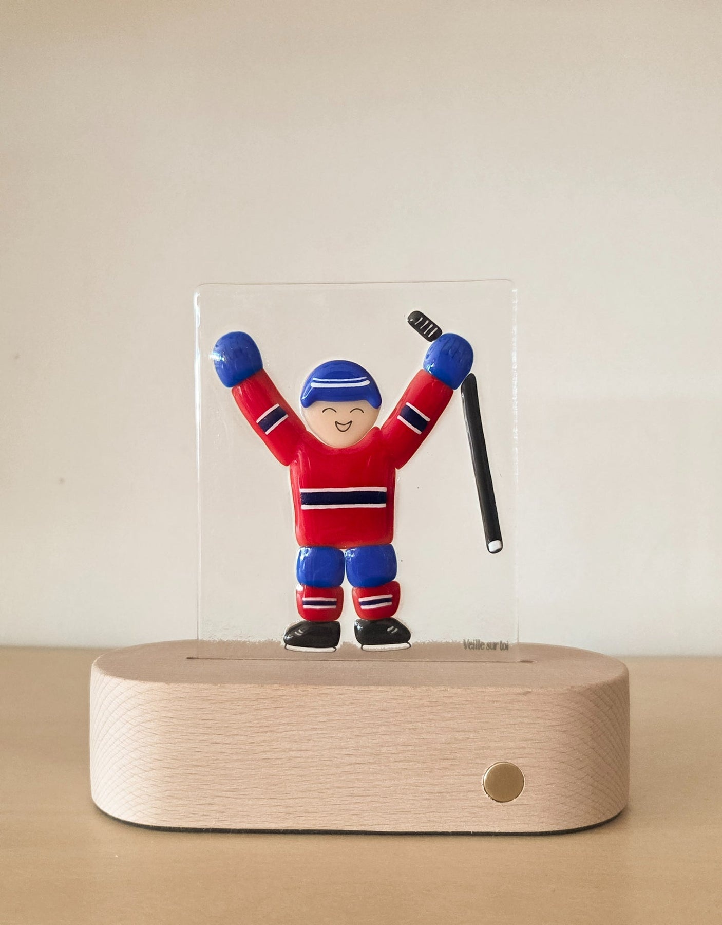 Veille Sur Toi Lampe de table - Joueur de Hockey