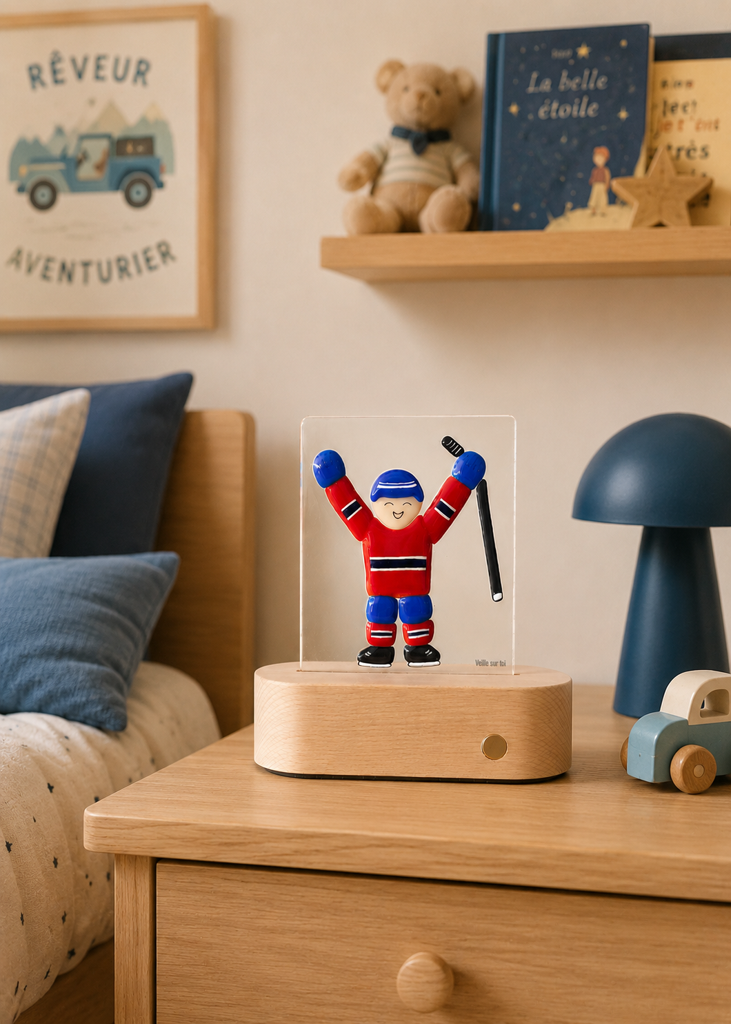 Veille Sur Toi Lampe de table - Joueur de Hockey