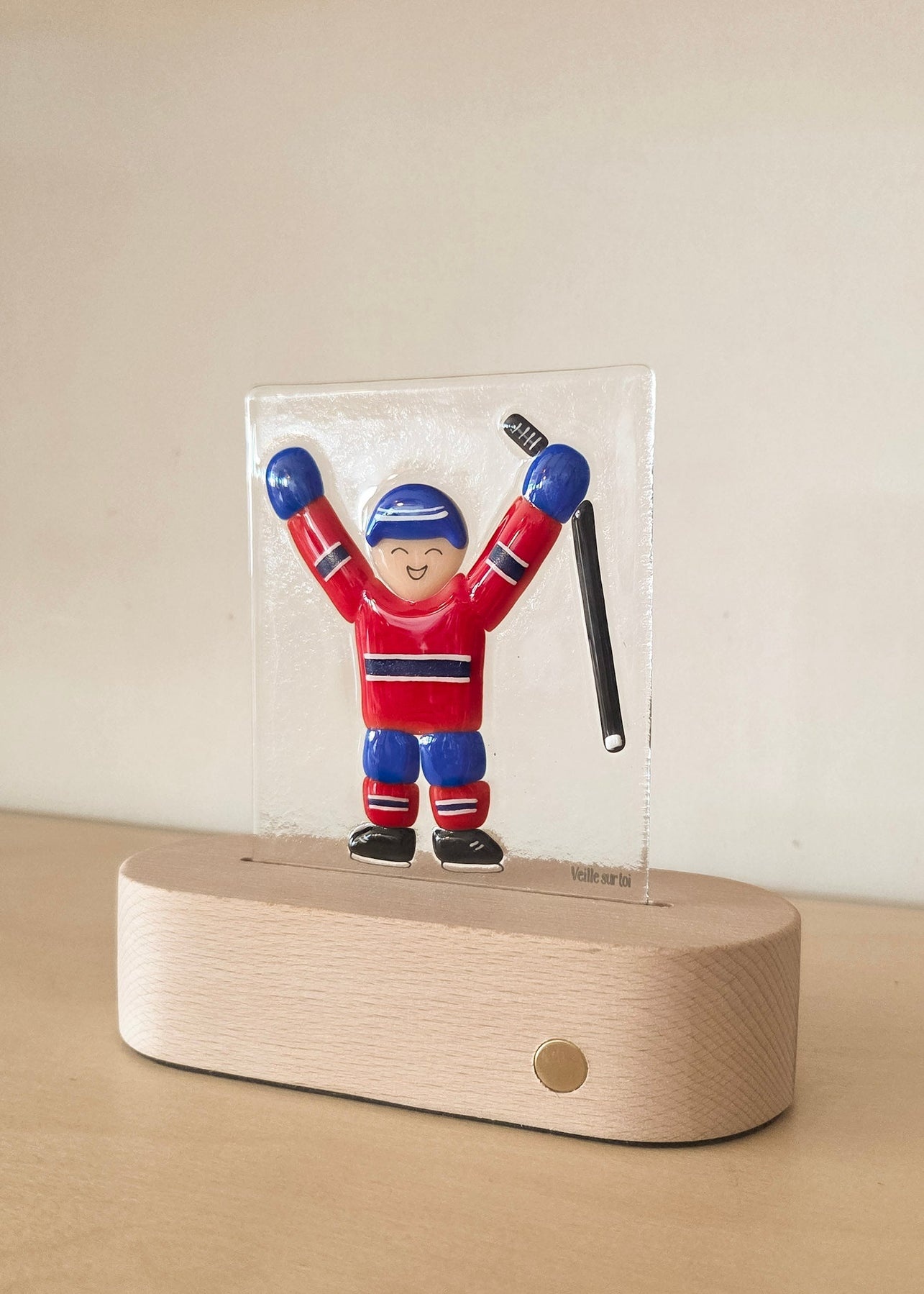 Veille Sur Toi Lampe de table - Joueur de Hockey