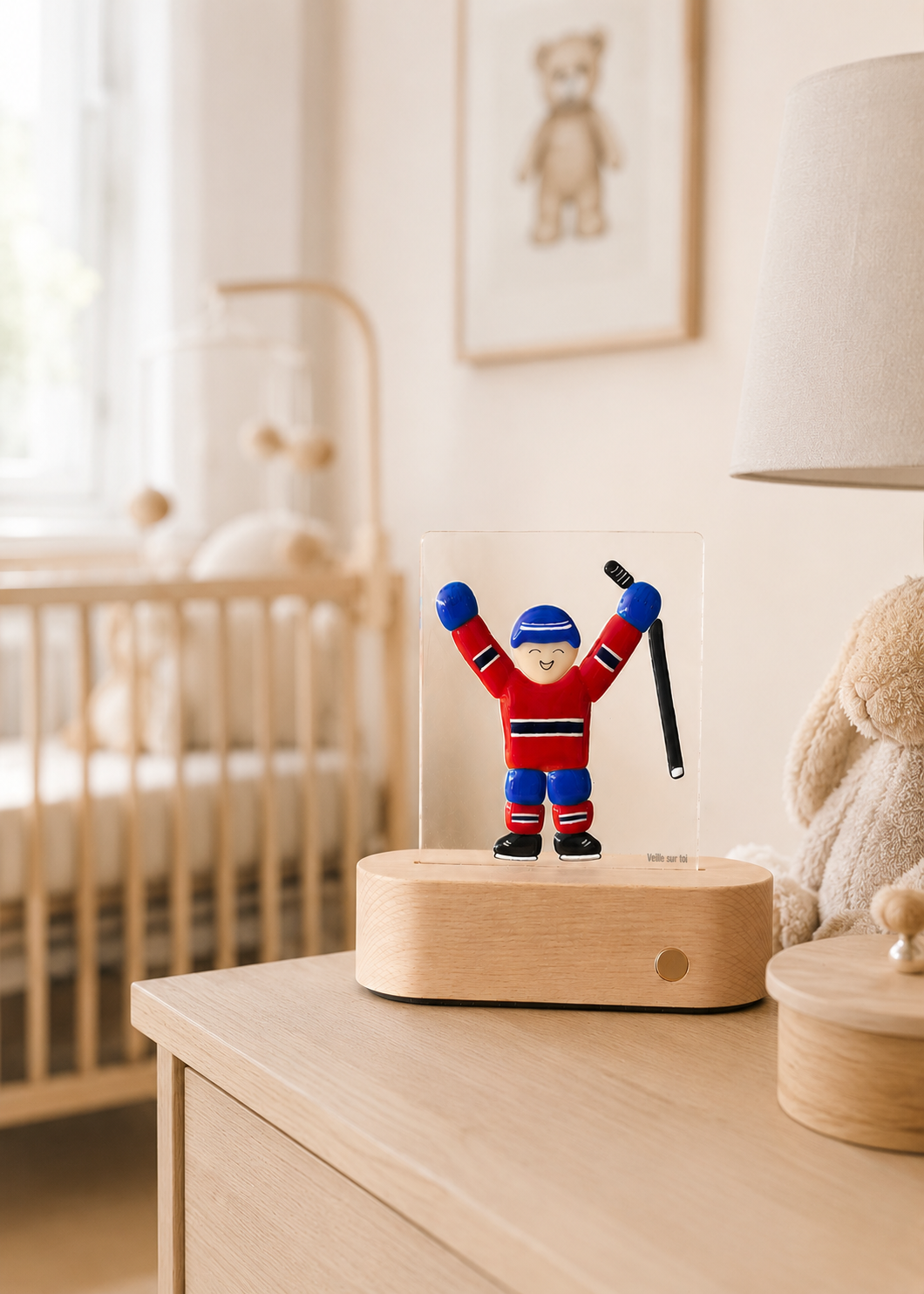 Veille Sur Toi Lampe de table - Joueur de Hockey
