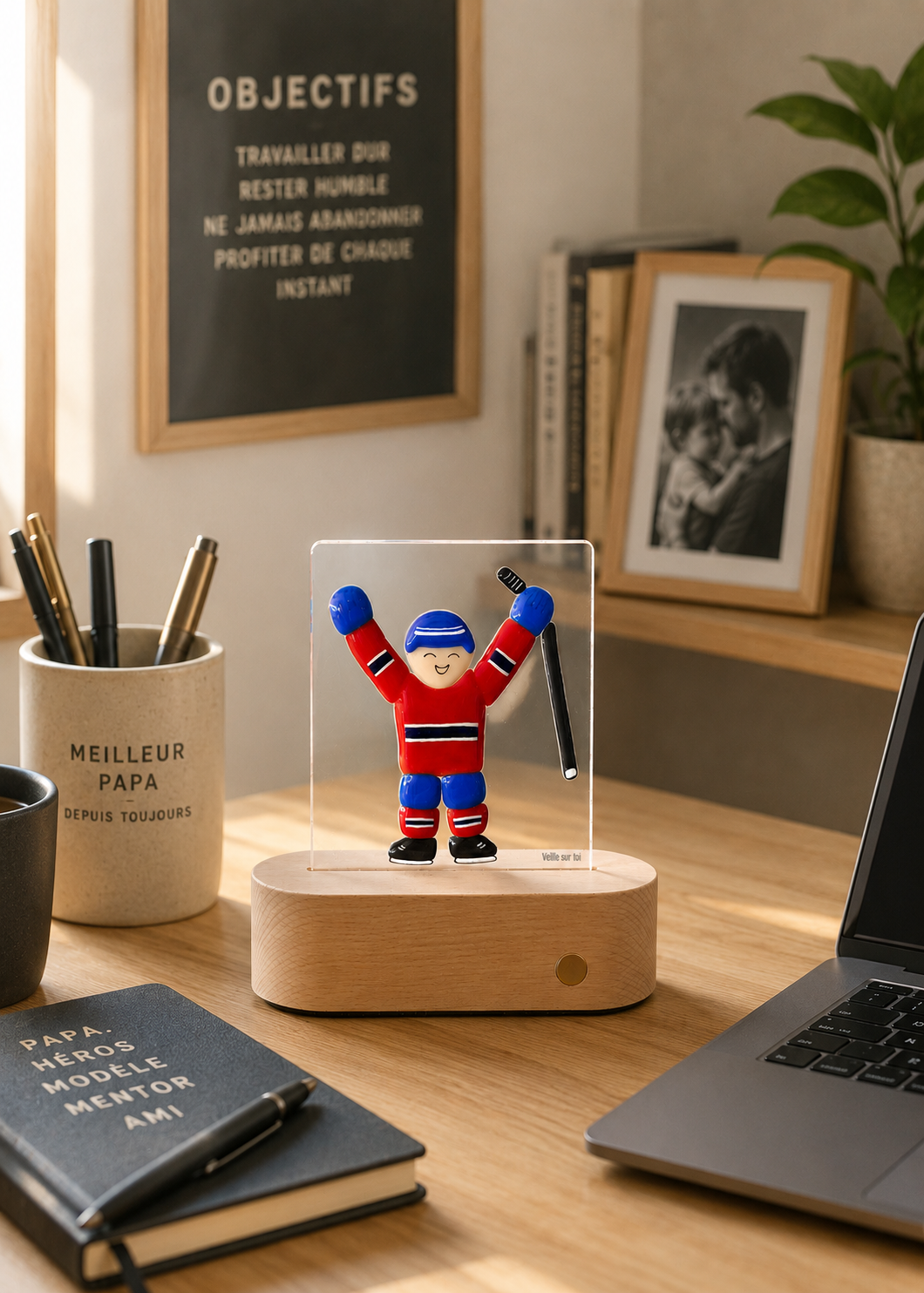 Veille Sur Toi Lampe de table - Joueur de Hockey