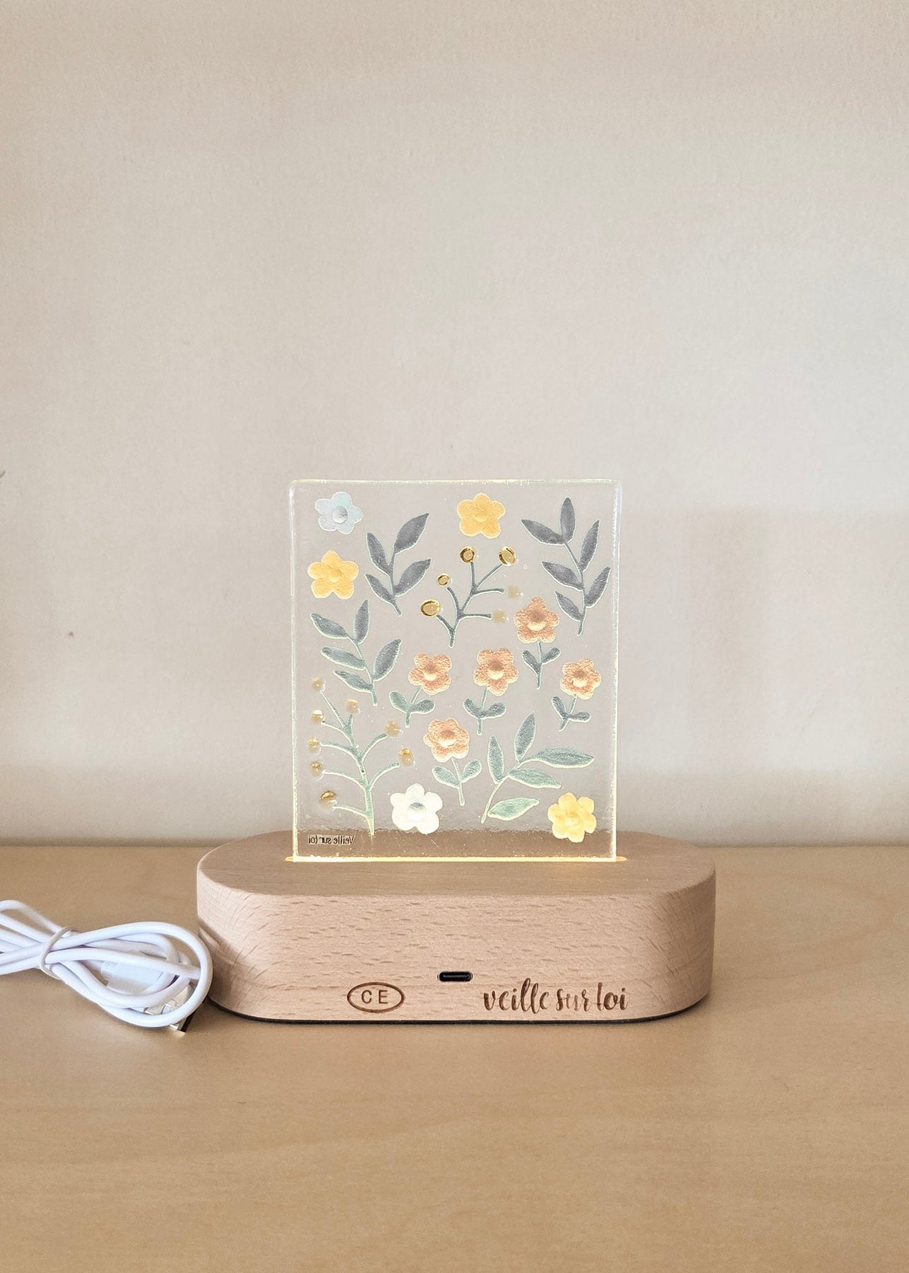 Veille Sur Toi Lampe de table - Fleurs des champs