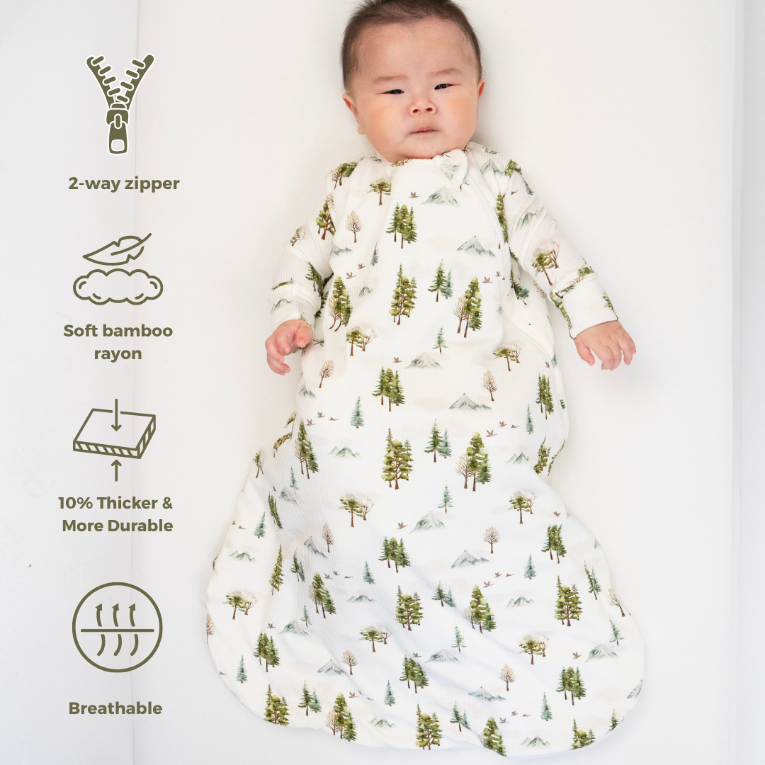 Belan . J 1.0 TOG Ribbed Bamboo Sleep Sack - Misty Forest