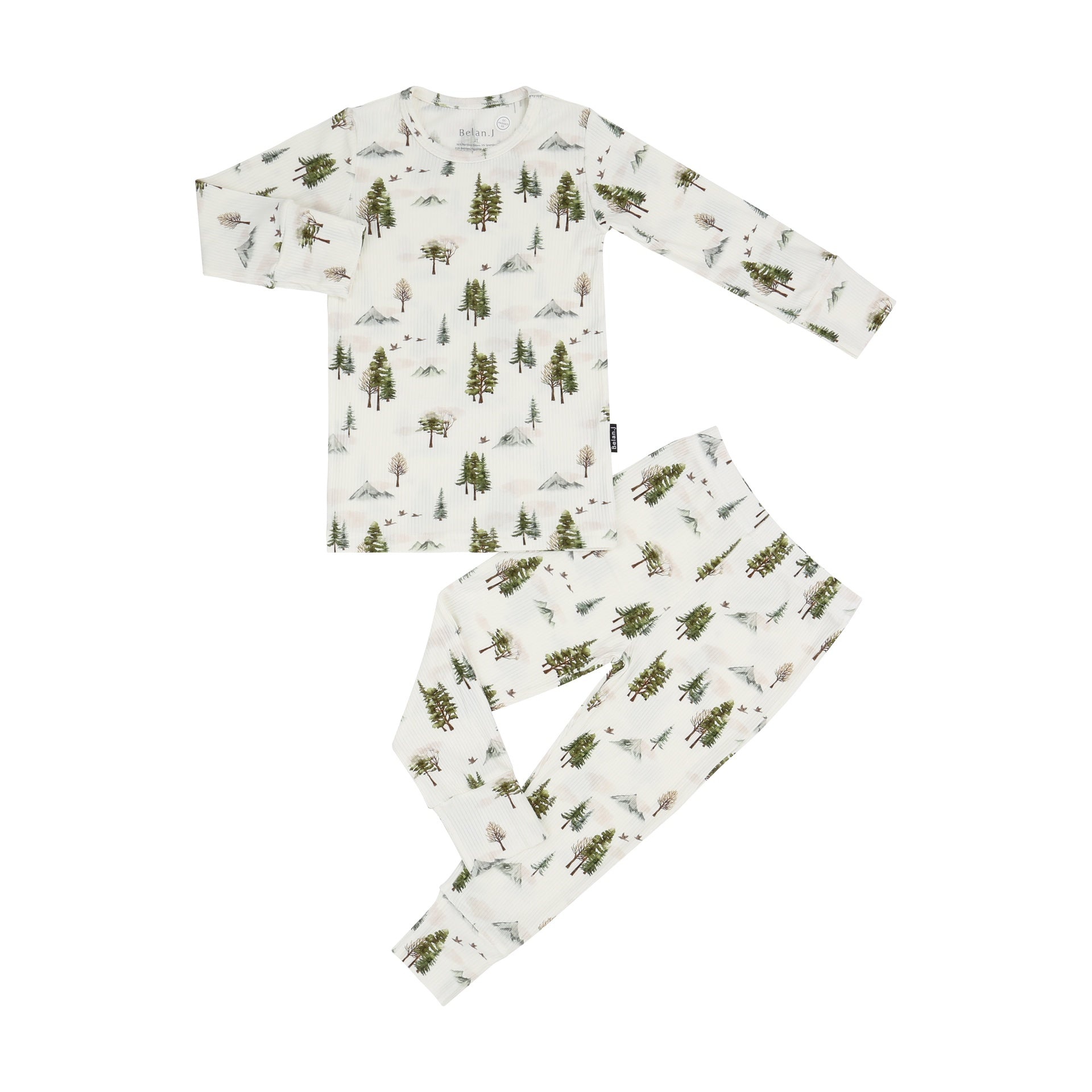 Belan . J Ribbed bamboo Pj set - Misty forest