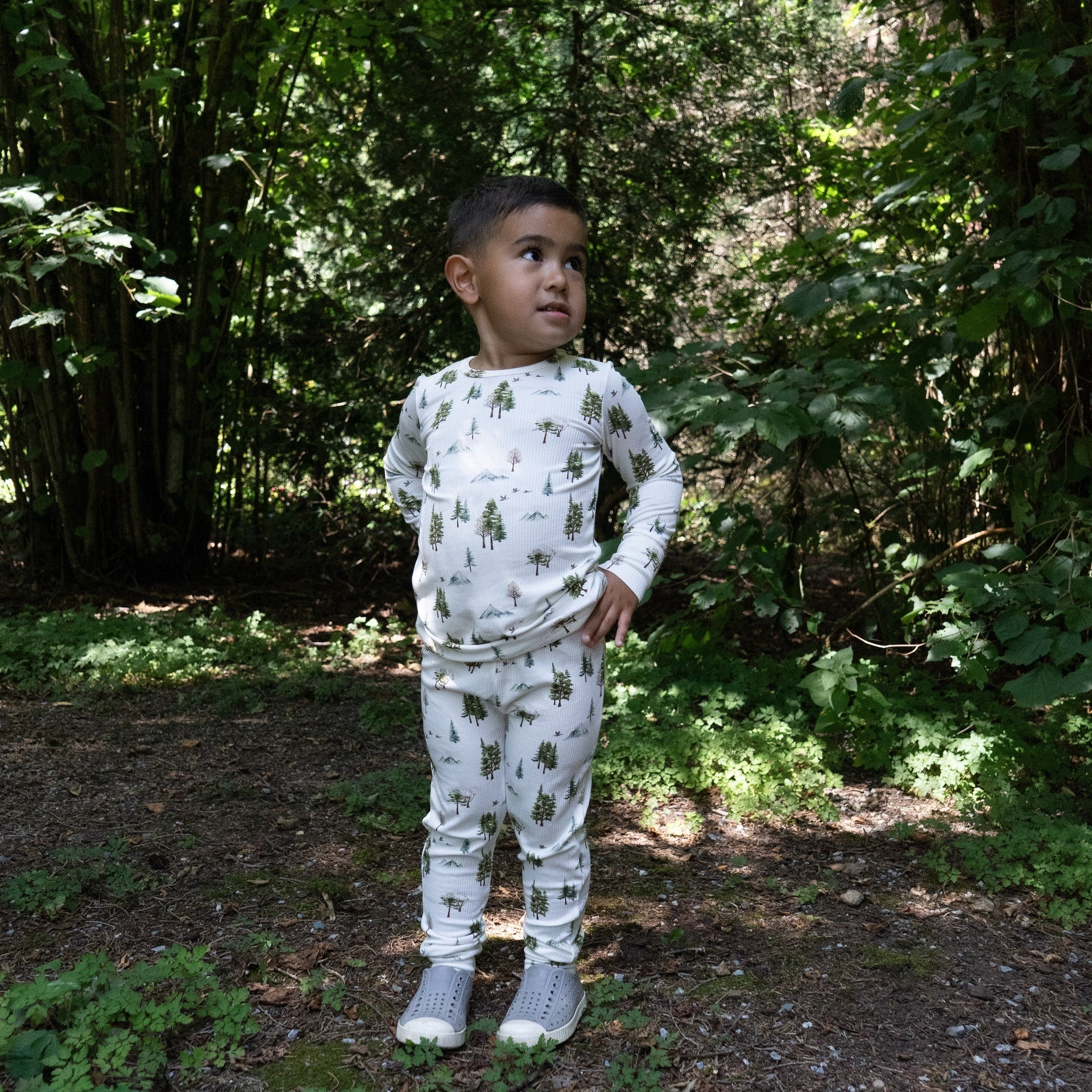 Belan . J Ribbed bamboo Pj set - Misty forest