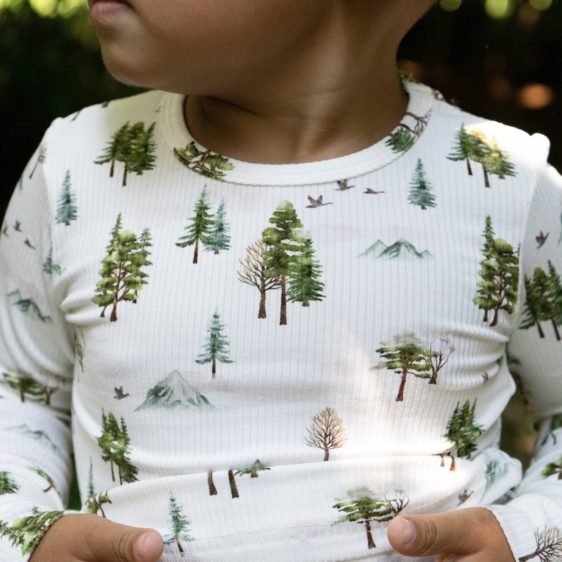 Belan . J Ribbed bamboo Pj set - Misty forest