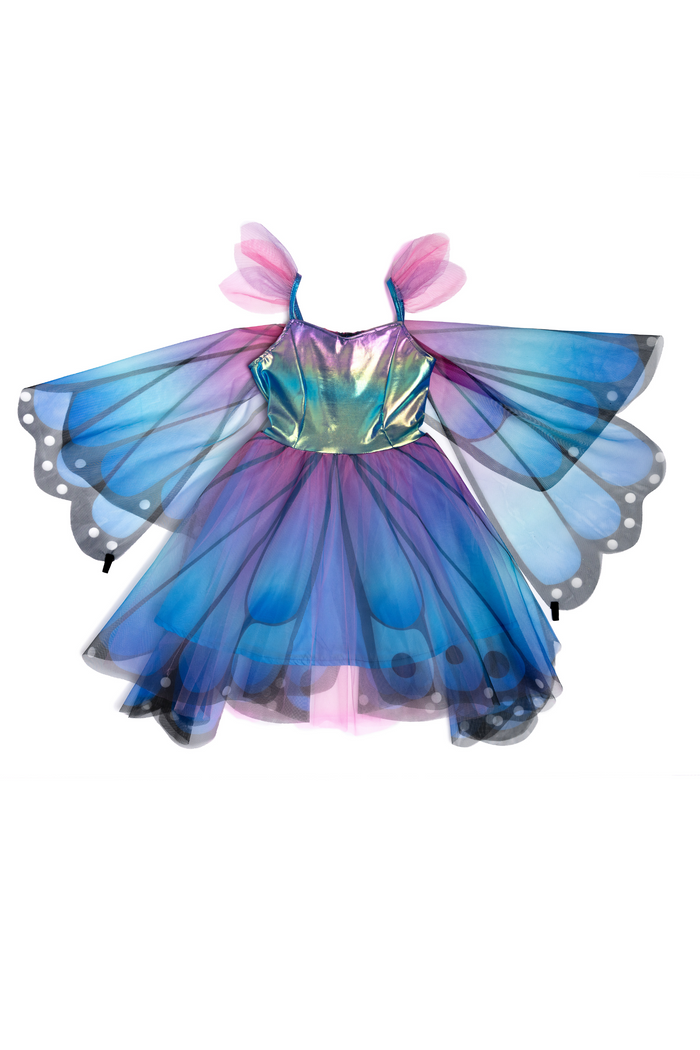 The great pretenders Robe de papillon avec ailes et bandeau - bleu/violet