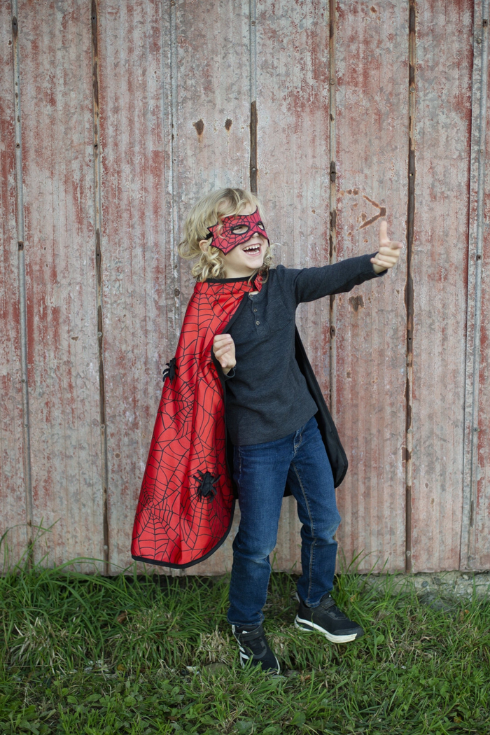 The great pretenders Cape réversible Spider-man/Batman
