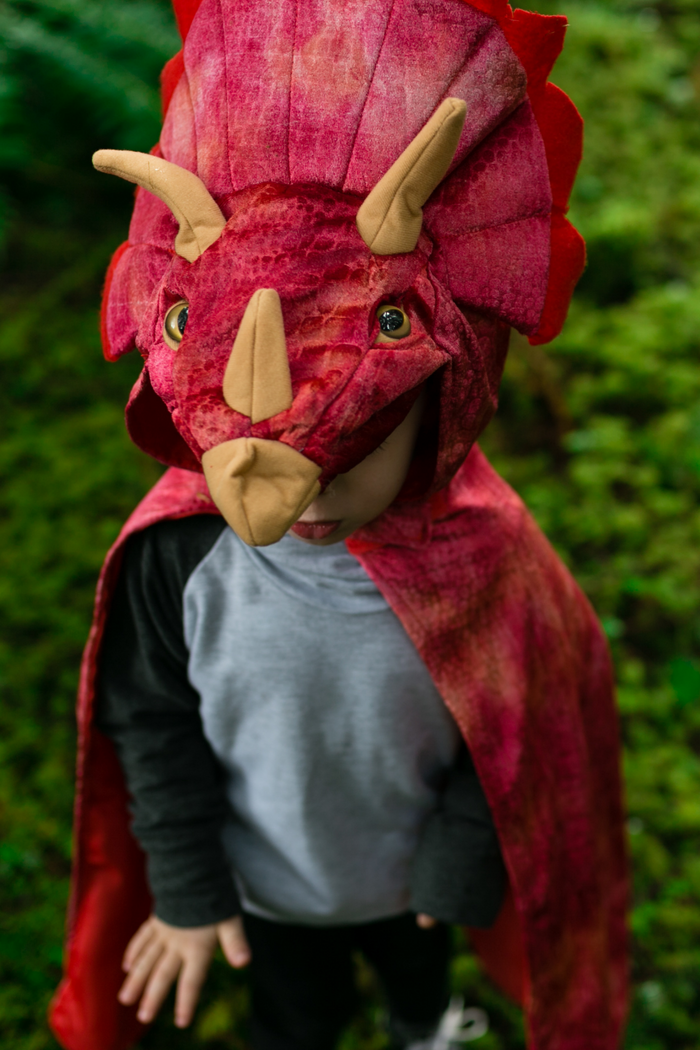 The great pretenders Cape de dinosaure à capuche Triceratops