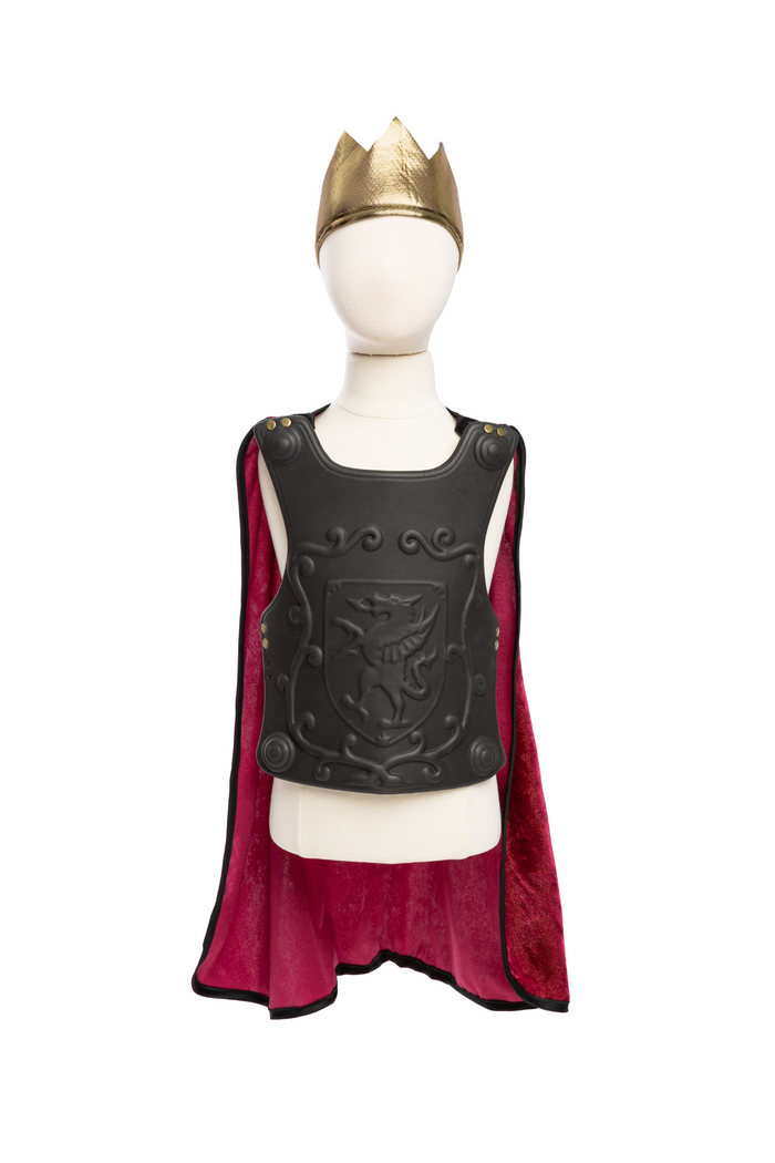 The great pretenders Cape de chevalier avec plastron et couronne