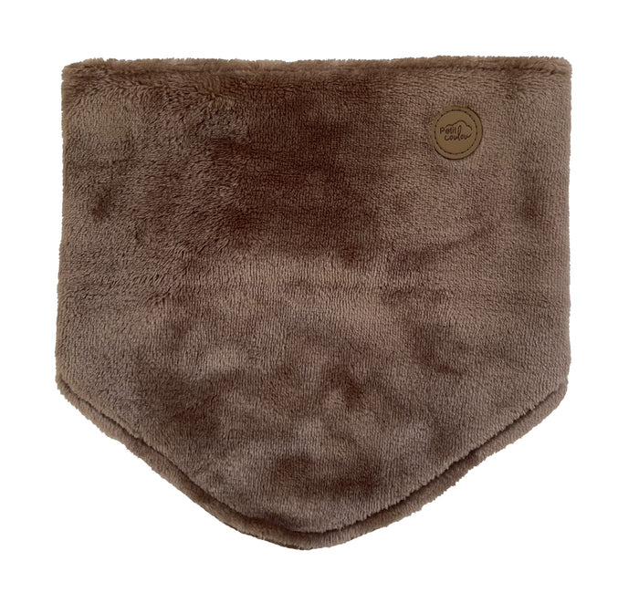 Petit Coulou Cache-cou pour bébé en minky - Mocha