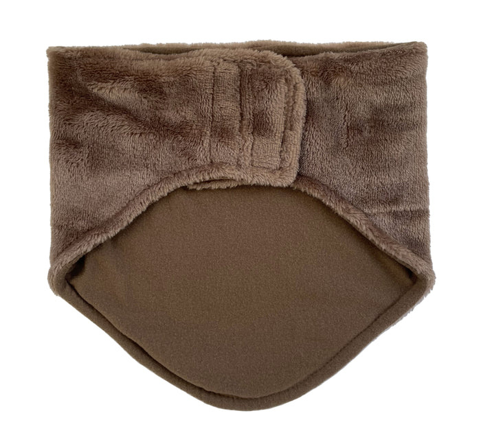 Petit Coulou Cache-cou pour bébé en minky - Mocha