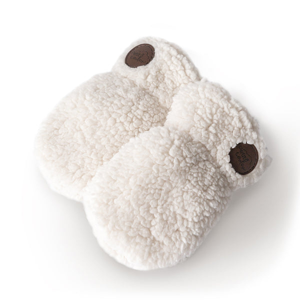 Petit Coulou Mitaine d'hiver en sherpa pour bébé - Crème