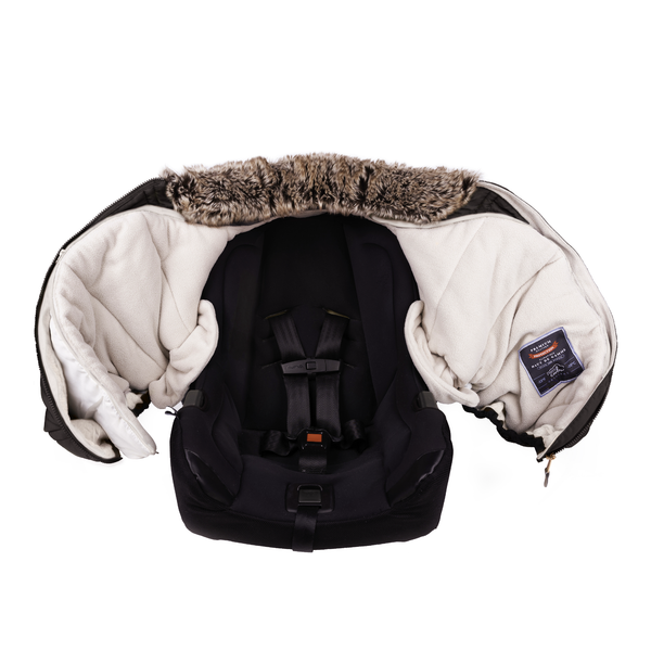 Petit Coulou Housse 3 saisons pour siège d'auto - Cols interchangeables (-30°C à 15°C) - Onyx