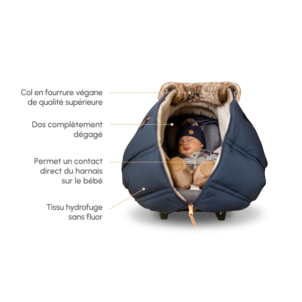 Petit Coulou Housse hiver pour siège d'auto - Collection classique (-30°C à 5°C) - Khaki