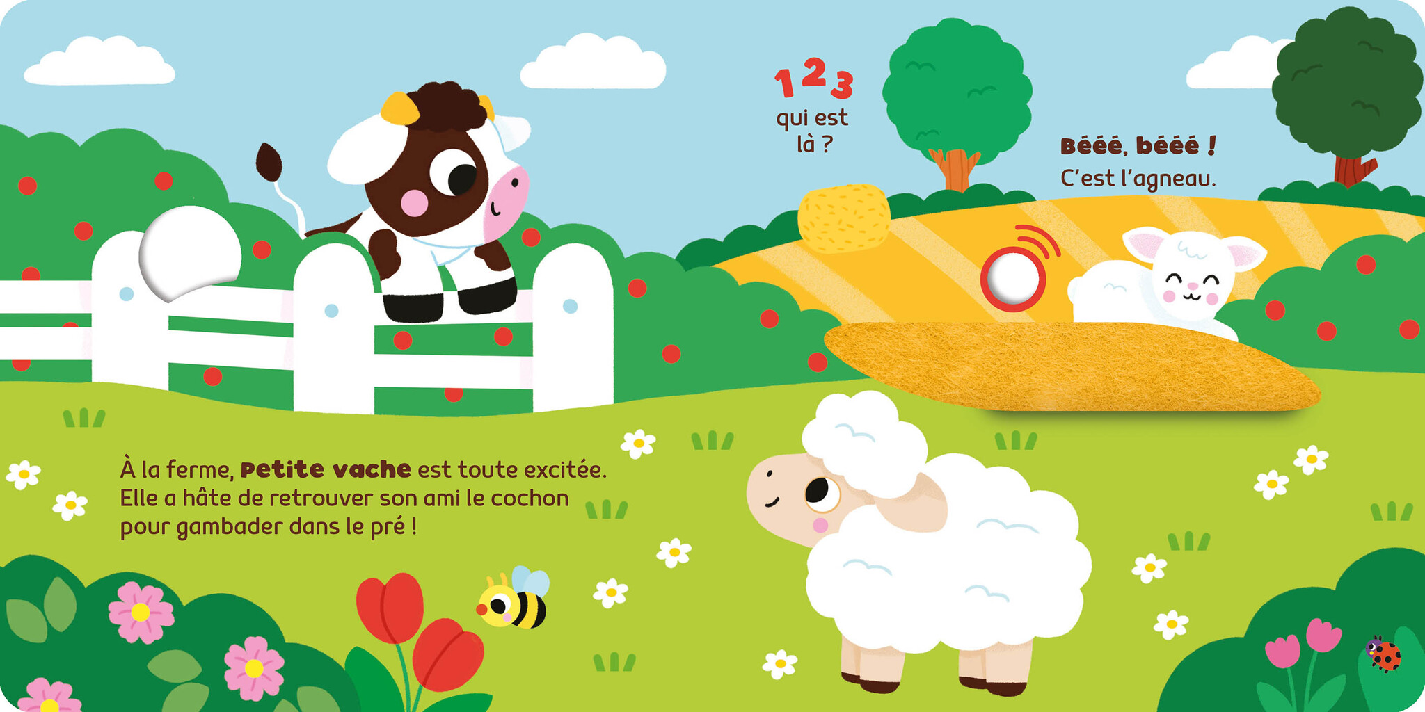 Auzou 1-2-3 Qui est la? - Petite Vache