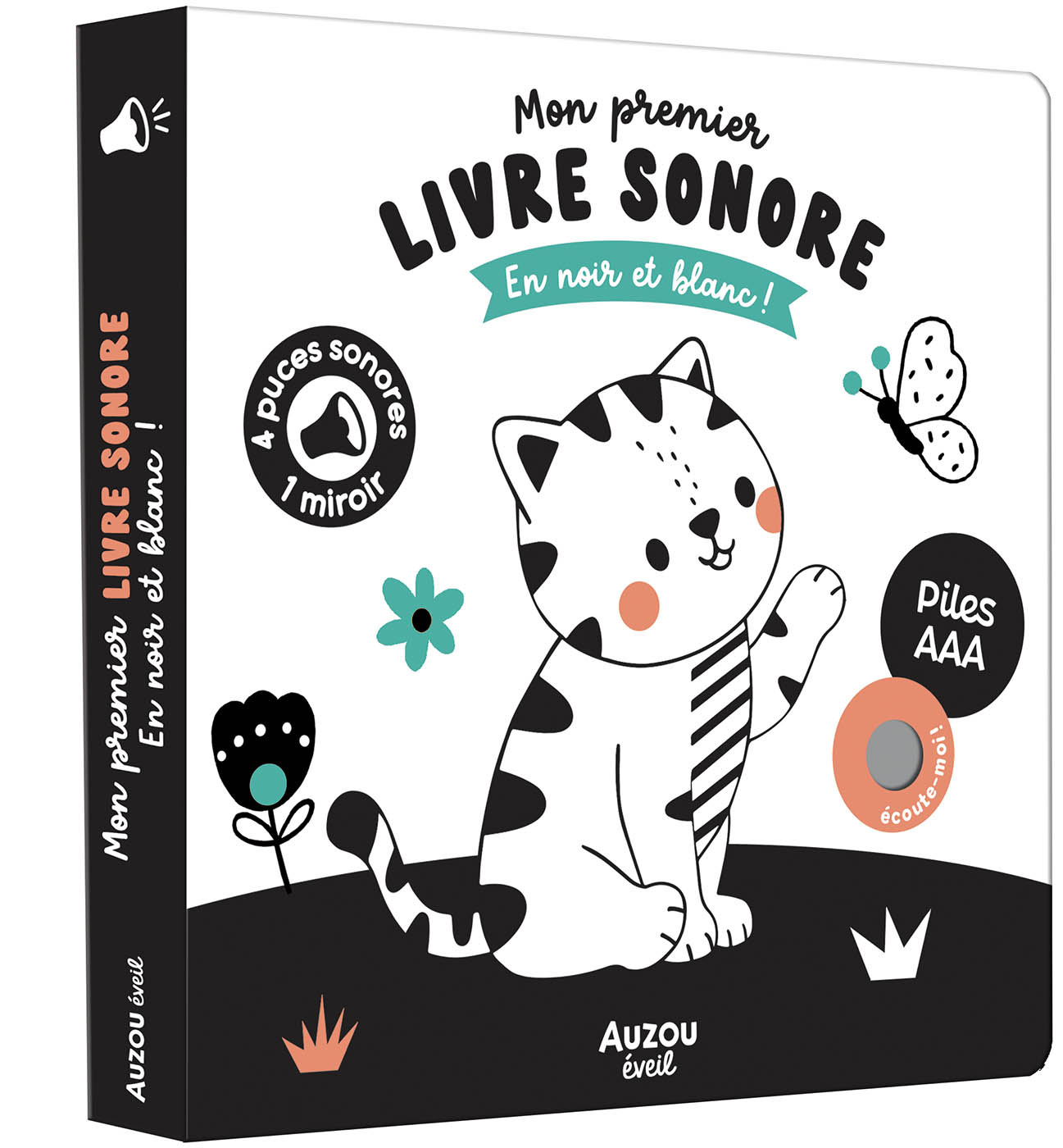 Auzou Mon premier livre sonore - En noir et blanc