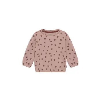 Noppies Sweatshirt motif coeurs - Adobe Rose