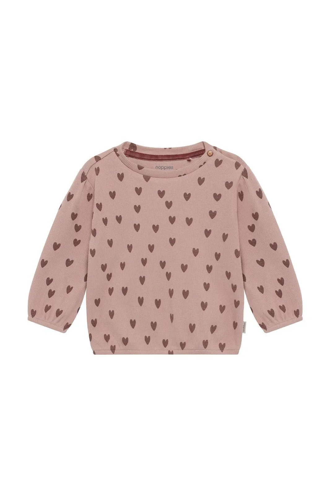 Noppies Sweatshirt motif coeurs - Adobe Rose