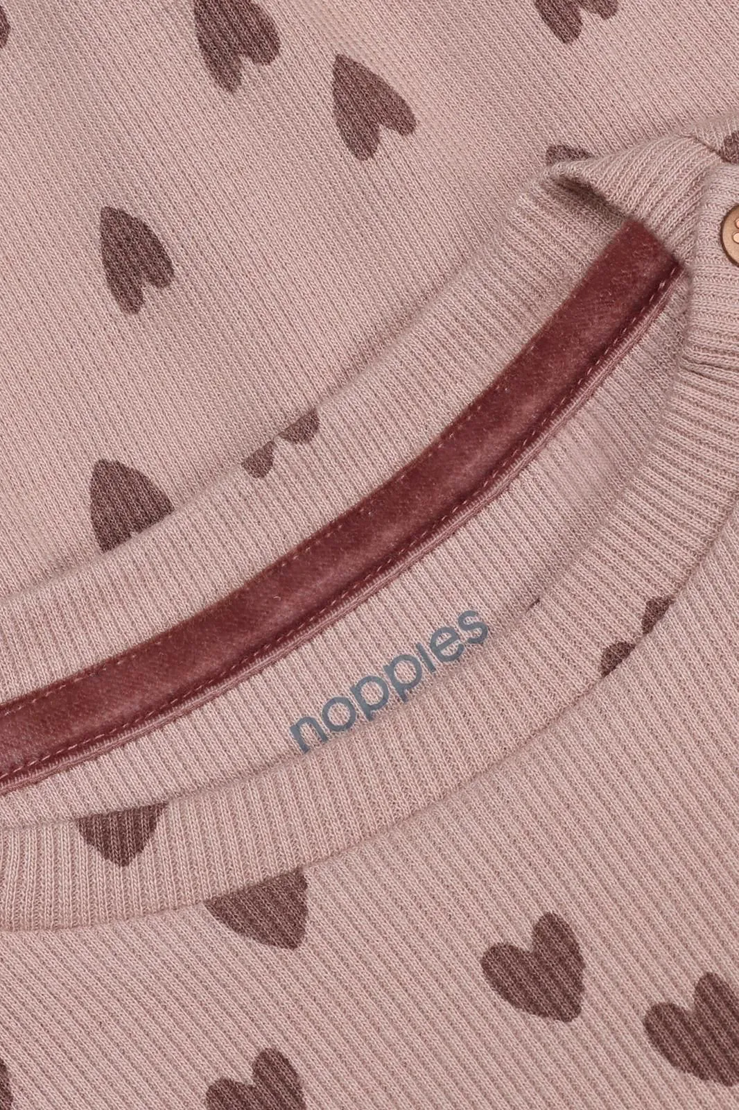 Noppies Sweatshirt motif coeurs - Adobe Rose