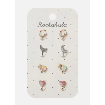 Rockahula Ensemble boucles d'oreilles avec clips - Rainbow Unicorn