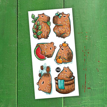 Pico Tatoo Inc Les paisibles capybaras