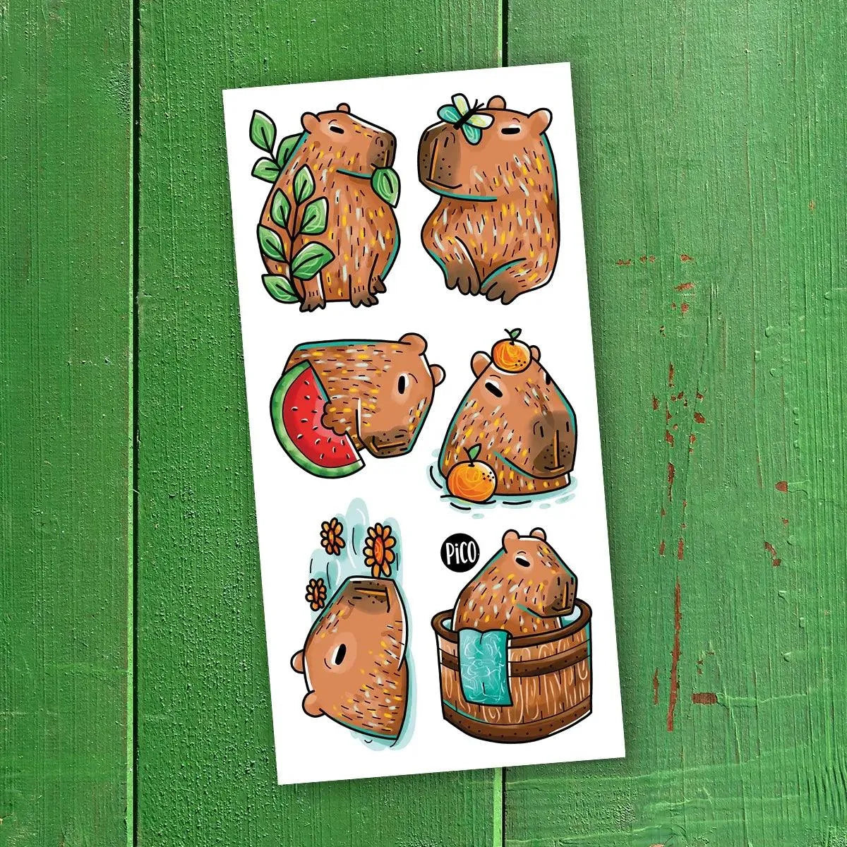 Pico Tatoo Inc Les paisibles capybaras
