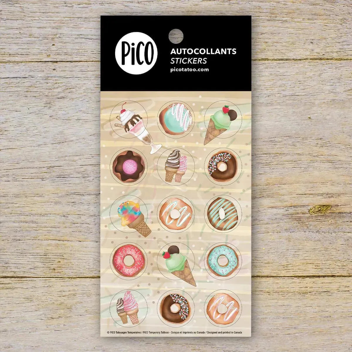 Pico Tatoo Inc Lot d'autocollants - Gourmand