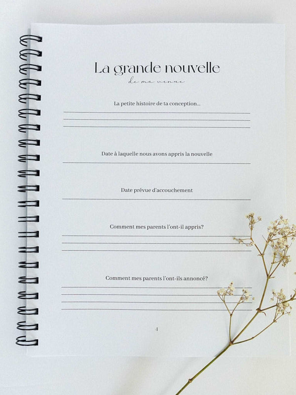 Novembre Boutique Ta petite histoire - Livre de bébé et grossesse 0-5 ans - Crépuscule