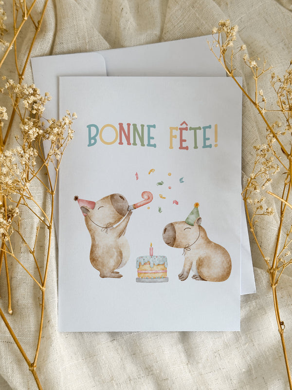 Novembre Boutique Carte d’anniversaire Capibaras