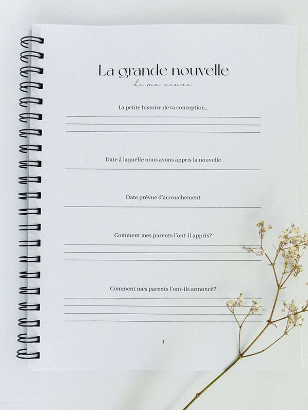 Novembre Boutique Ta petite histoire - Livre de bébé et grossesse 0-5 ans - Jardin d'Azur