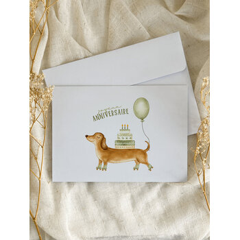 Novembre Boutique Carte d’anniversaire Teckel