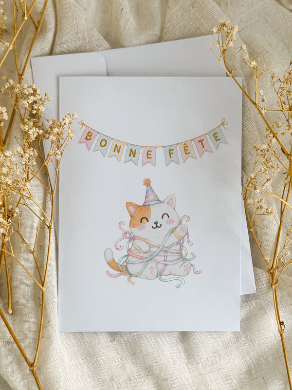 Novembre Boutique Carte d’anniversaire Chaton