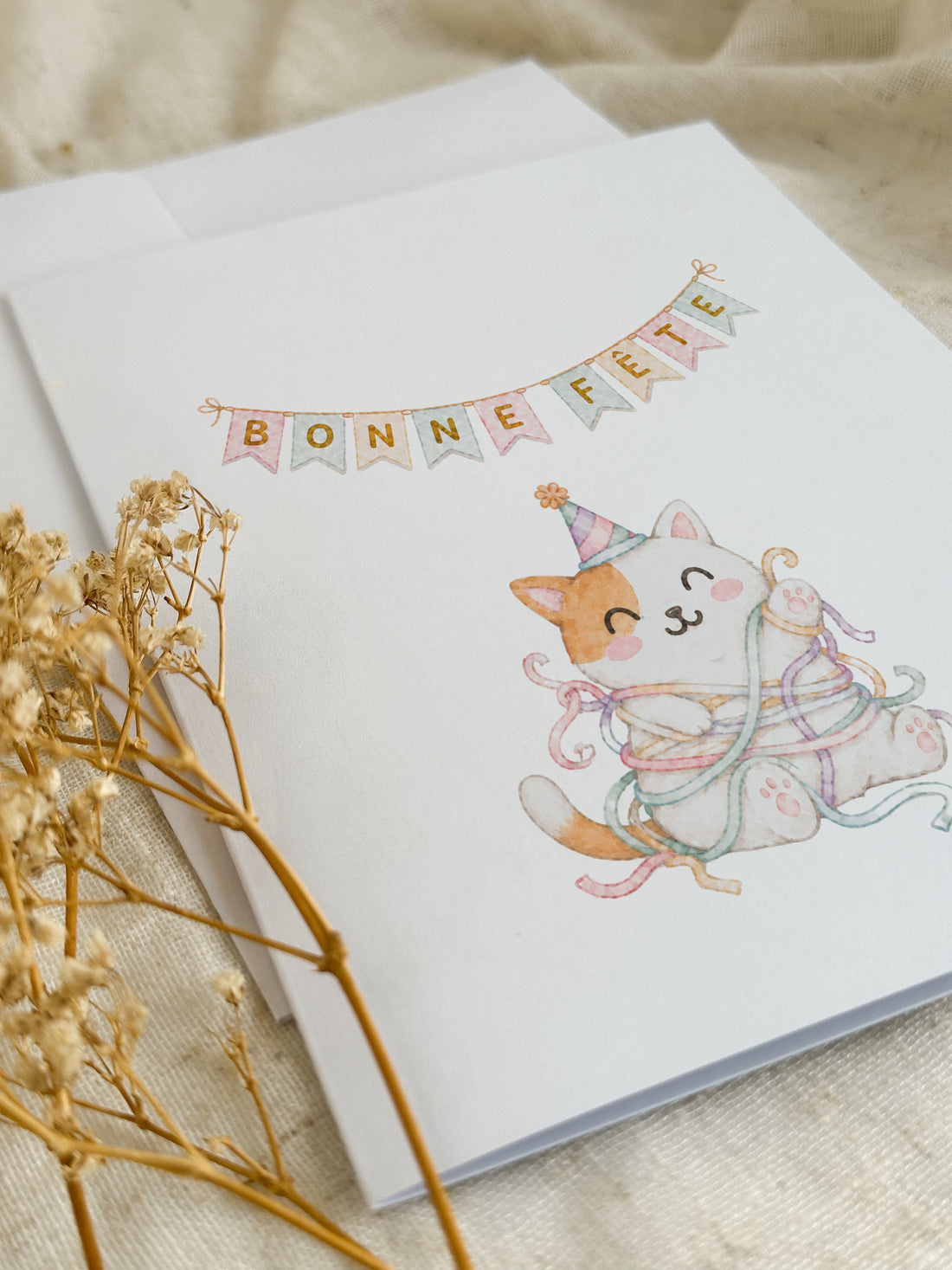Novembre Boutique Carte d’anniversaire Chaton