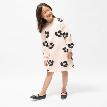 Miles the label Robe chandail en molleton amande à imprimé floral