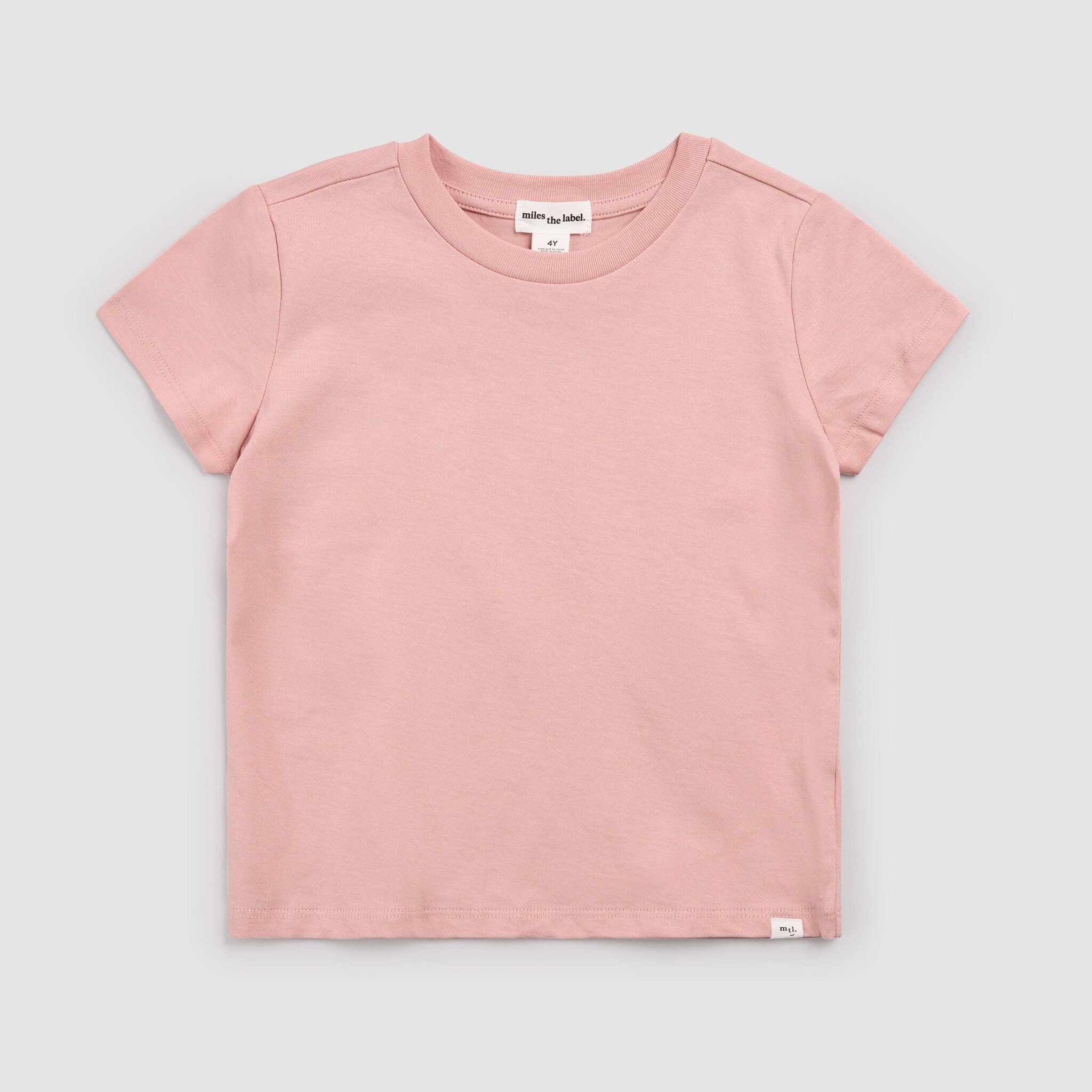 Miles the label T-shirt rose Miles Basiques