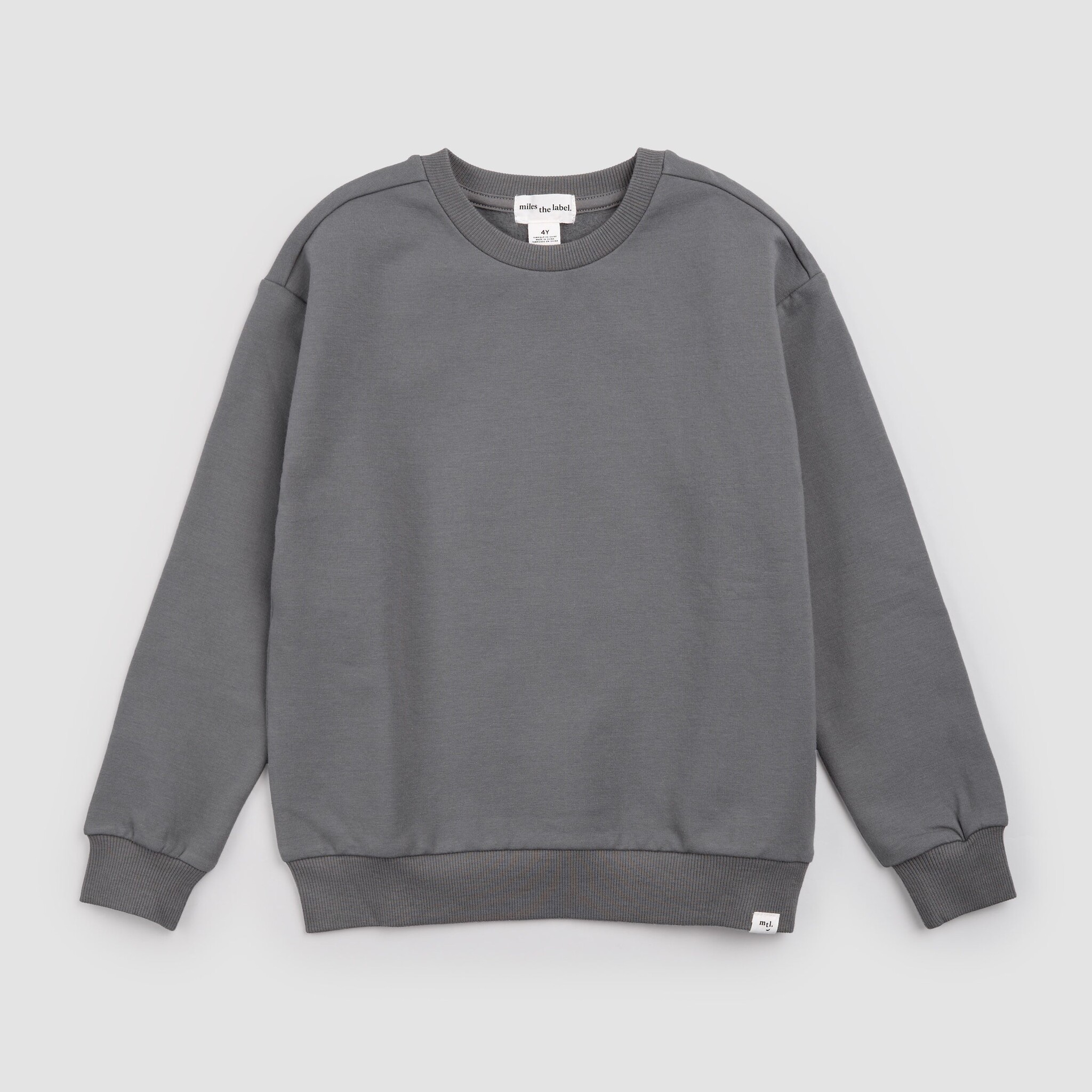 Miles the label Chandail gris foncé Miles Basics