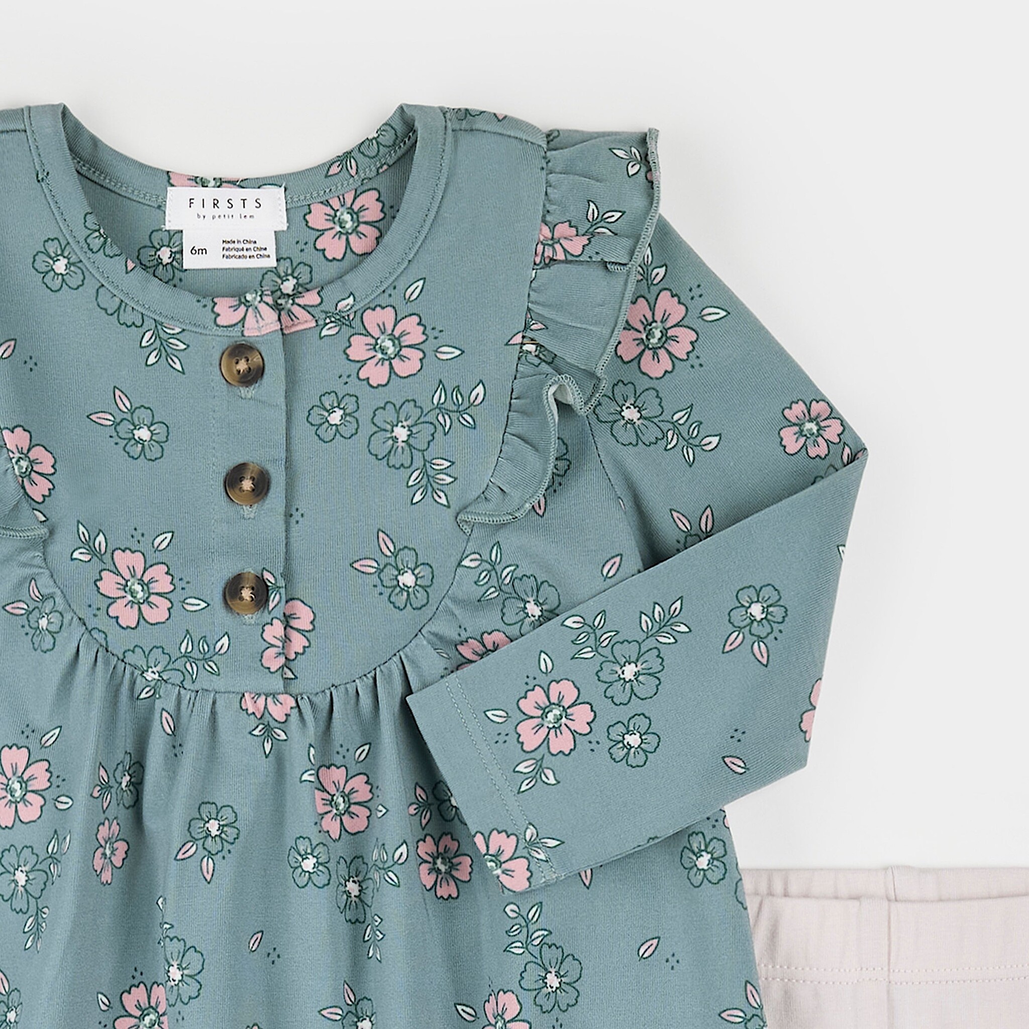 Petit Lem Ensemble robe en jersey à imprimé bouquet d'automne