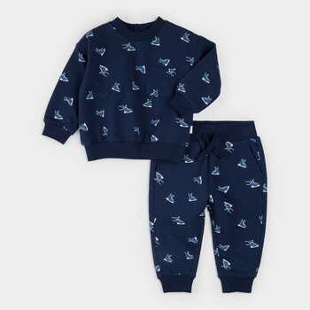 Petit Lem Ensemble marine à imprimé de patins