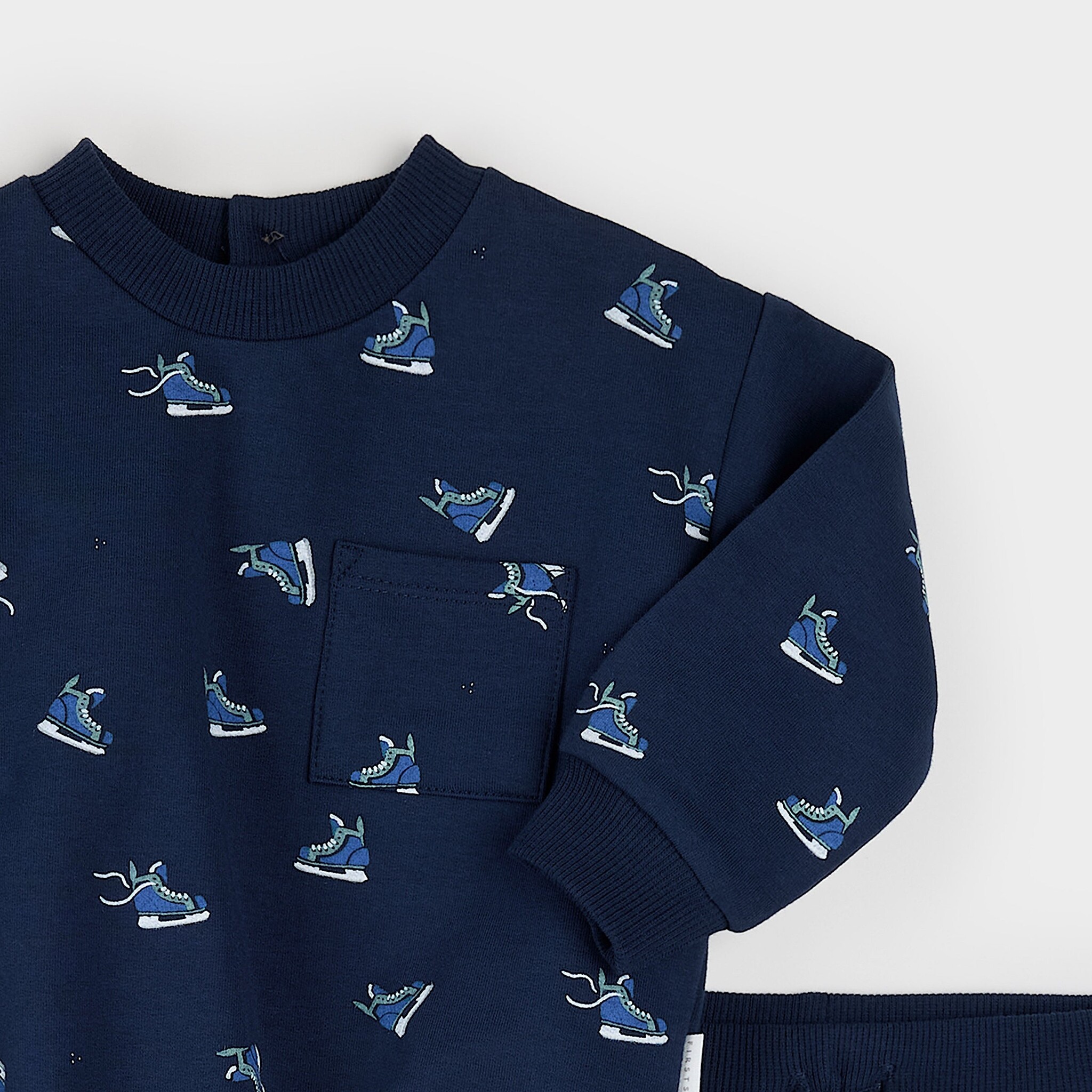 Petit Lem Ensemble marine à imprimé de patins