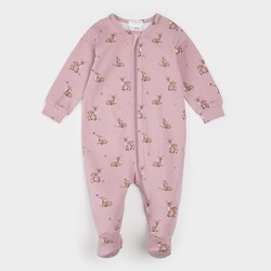 Petit Lem Dormeuse LunaKnit mauve à imprimé faons d'automne