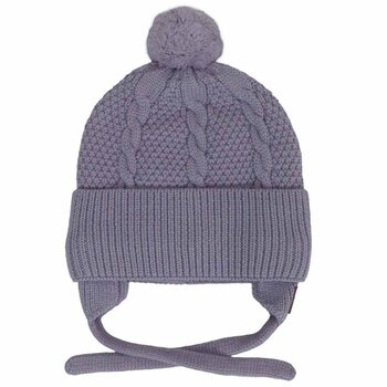Calikids Tuque à 1 pompom doublé avec corde - Lilac